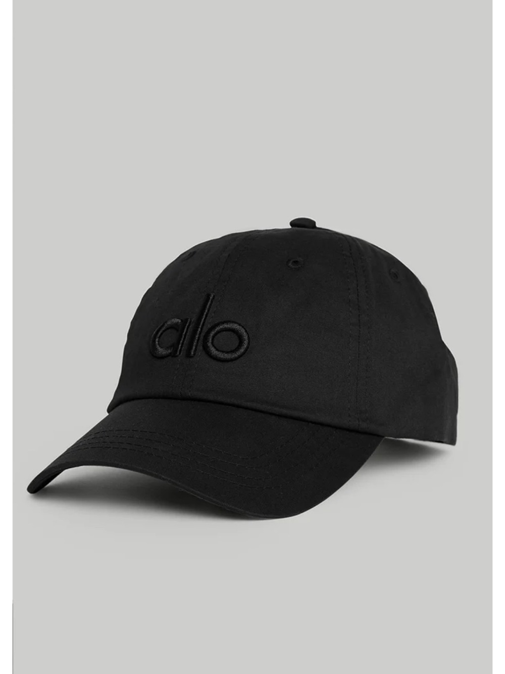 ALO Yoga Black Embroidered Logo Baseball Cap